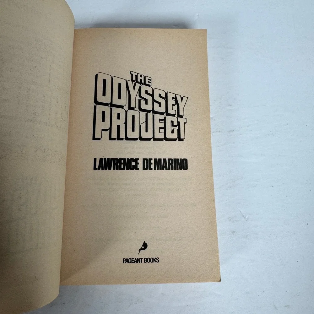 The Odyssey Project Lawrence De Marino 1989 First Printing Thriller Fiction